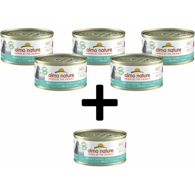 Almo Nature Cat HFC Jelly pstruh a tuňák 5 x 70 g