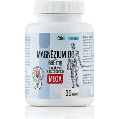EDENPharma magnézium B6 MEGA 30 kapslí