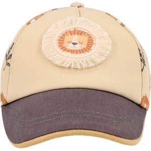 maximo Детска шапка с козирка Maximo Kid's Mini Boy's Cap Lion Patch, Light Washed Look Cap - Sand / Multicolor - размер 49-51 cm (904-6352-0112)