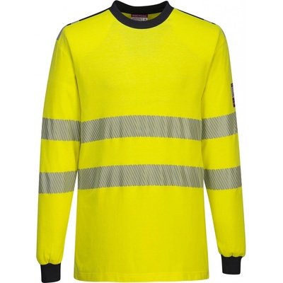 Portwest HI-VIS MODAFLAME WX3 FR701 Nehorľavé reflexné tričko antistatické HV žltá/námorná modrá XL
