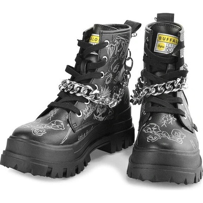 Buffalo boty dámské Vegan Aspha Rld Chain Blk 1622311-blk