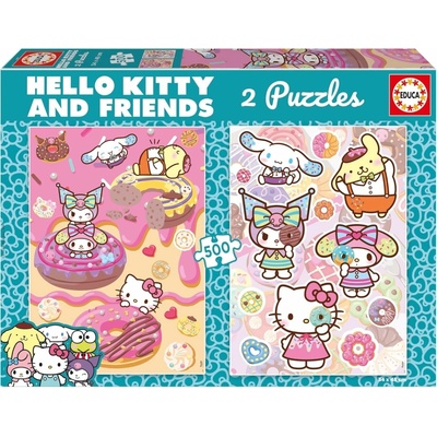 EDUCA Hello Kitty s priateľmi Donuty 2x500 dielov