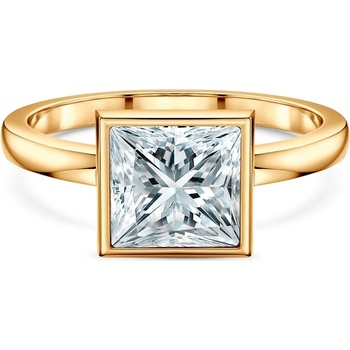 SAVICKI Годежен пръстен Pure: злато, лабораторен диамант с шлифовка "принцеса
