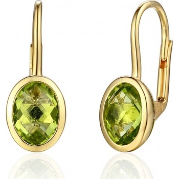 Gems, Originální náušnice Devon, žluté zlato a peridoty (olivíny), 585-38-3-4493.0Z00.0.00.626.08