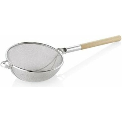 Cedník velký s dřevěným madlem průměr 35 cm, nerezová ocel 100028376