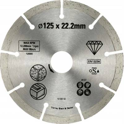 Diamantový kotouč Stanley STA38107 125 x 22,2 mm