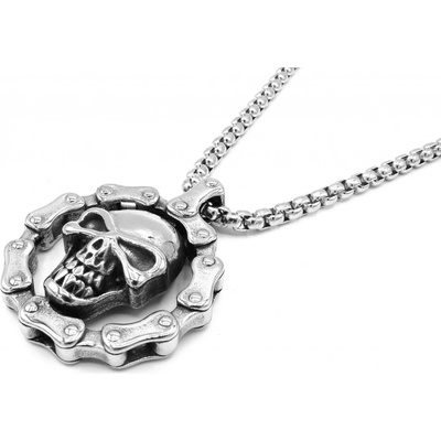 Steel Jewelry Náhrdelník lebka z chirurgické oceli NH231043