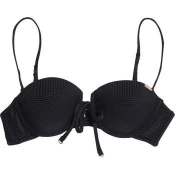 Superdry Alice Textured Cupped bikini top - Black (Black)