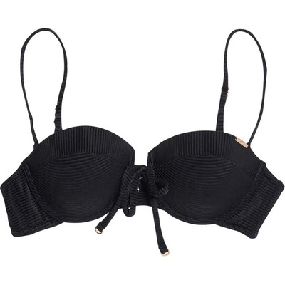 Superdry Alice Textured Cupped bikini top - Black (Black)