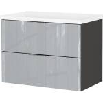 Germania Сив гланцов стенен шкаф за мивка 81x61 cm Celano - Germania (9085-587)