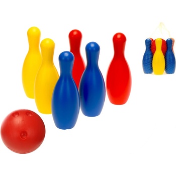 Kuželky 6 ks 19 cm s míčkem