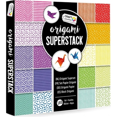 Grafix blok papírů 15 x 15 cm na origami 180 listů