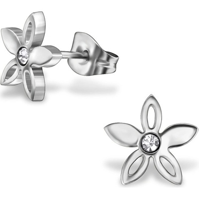 All4Silver oceľové náušnice kvet M30177-A4S