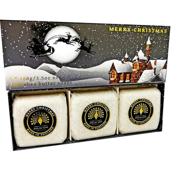 English Soap Company Sada tuhých mydiel Winter Village Zimná dedinka 3 x 100 g