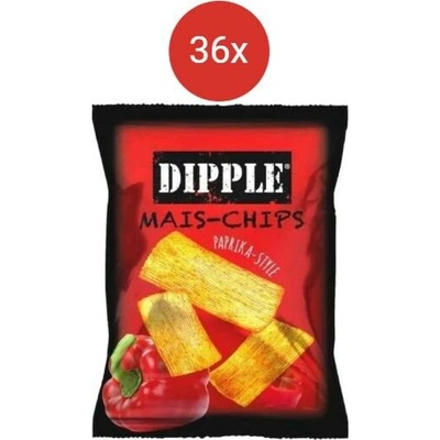 Dipple mais-chips paprika style 36x 20 g