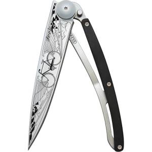 DEEJO 1cb032 tattoo / Ултралеко джобно ножче с дръжка от абаносово дърво (1cb032)