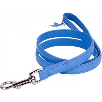COLLAR Плоска кожена каишка 122см, 9мм - синя
