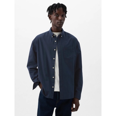 GAP Оксфорд риза с лого oversize GAP GAP | Sin | МЪЖЕ | S