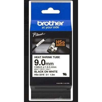 BROTHER HSE221E čierna tlač biely podklad 9 mm 1,5 m