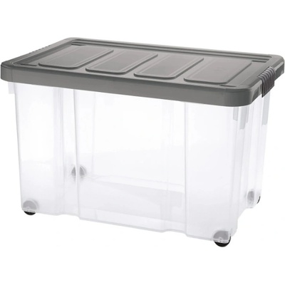 Tontarelli box s klipem a kolečky Puzzle 60 l 8035640AK5 transparent šedá