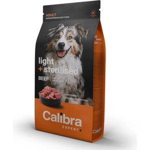 Calibra Expert+ Adult Light & Sterilised beef 2 kg