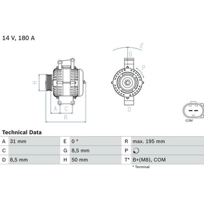 generátor BOSCH 0 986 081 910