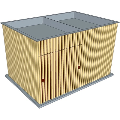 Design Factory Cyklobox de Luxe 1,6 x 2,3 m CYKL5-6 natur