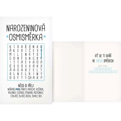 MFP paper s.r.o. Přání humorné Osmisměrka pro něj