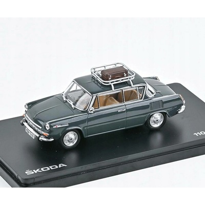 ABREX Škoda 1100 MBX 1969 Šedá Tmavá s doplňky 1:43