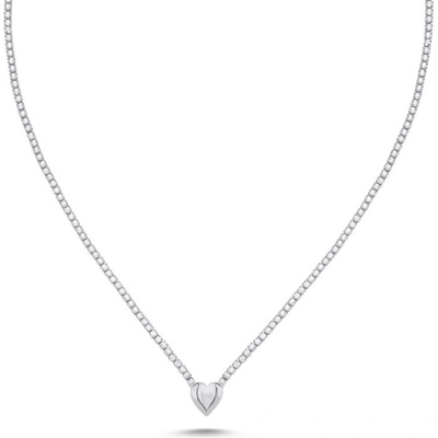 Olivie Stříbrný luxusní srdce 7240