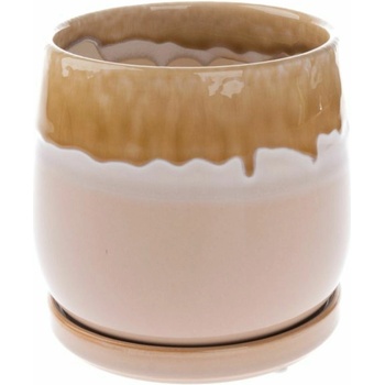 Casa de Engel Керамична саксия с подложка, жълта, 0/24 Casa de Engel | Lilav | Home | UNI