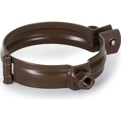 Evromat Objímka M10 pre odkvapový zvod 80 mm pozink lak RAL 8017 hnedá