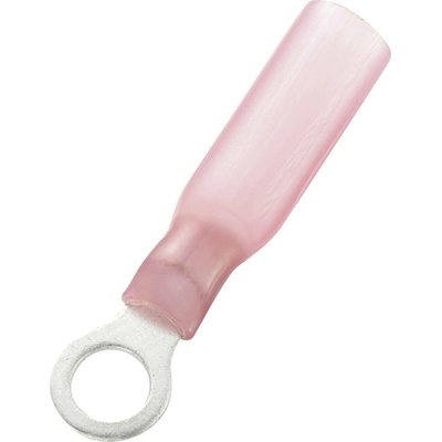 TRU COMPONENTS 739250 guľaté káblové oko so zmršťovacou bužírkou Prierez=1.50 mm² Ø otvoru=6.3 mm čiastočne izolované če