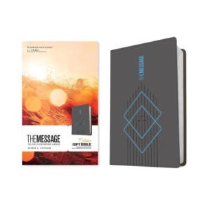 The Message Deluxe Gift Bible (Leather-Look, Charcoal Ascension and Blue Diamonds): The Bible in Contemporary Language (ISBN: 9781641586092)