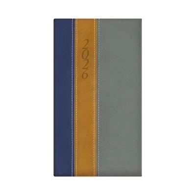TOPTIMER Джобен календар, вертикален, TOPTIMER, "Fashion", синьо-охрено сив 26T035F-495 (26T035F-495)