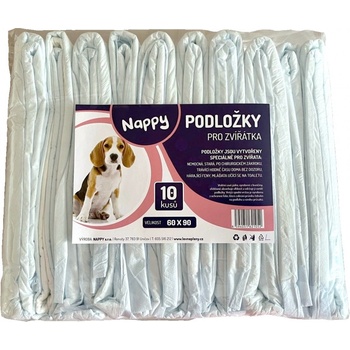 Nappy podložky pro zvířátka 60 x 90 cm 10 ks