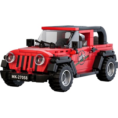 Mould King Jeep Wrangler 414ks + Vitrína, červený