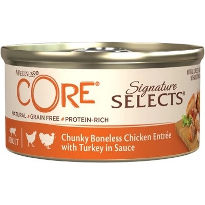 Wellness Core Cat Signature Selects kurací kusky s morkou v omáčke 79 g