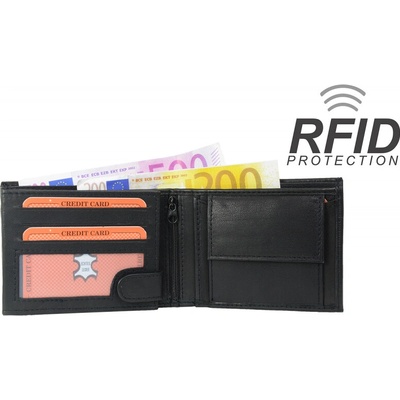 Impex RFID Protect Peňaženka z kože nappa čierna