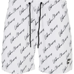 Urban Classics Бански гащета Urban classics Pattern swimming shorts - White (White Script)