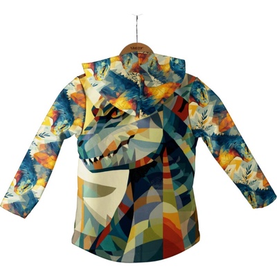Takoy Panel se střihem 86 softshell bunda geometrická godzilla