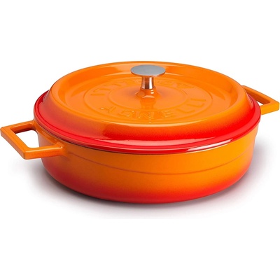 Pentole Agnelli ЧУГУНЕНА ТЕНДЖЕРА slow-cook 24cm 2, 4l ОРАН (srp10624o)