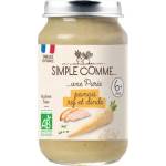 Simple Comme Био зеленчуково пюре Simple Comme - С пуешко, пащърнак и ориз, 6 м+, 190 g (3288131900643) - baby
