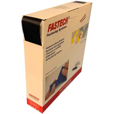 FASTECH® B50-SK-ETN32CB25 pásek se suchým zipem, zalepení hotmelt , mikroháčky, (d x š) 25 m x 50 mm, černá, 25 m