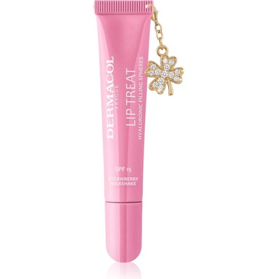 Dermacol Lip Treat хидратиращ блясък за устни SPF 15 цвят 14 Strawberry Milkshake 10ml