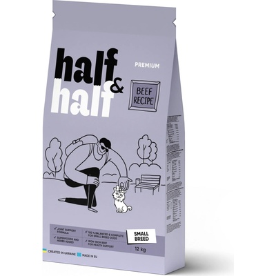 Half&Half Adult Small Breed hovädzie 12 kg