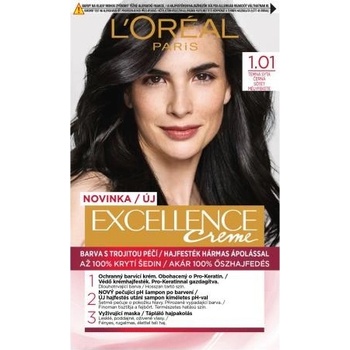 L’Oréal Excellence Creme barva na vlasy 1.01 Deep Black