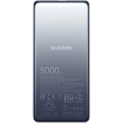 Xiaomi Ultra Slim 5000mAh šedá