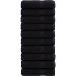 vidaXL Премиум кърпи за ръце SOLUND 10 бр черни 50x100 см 600 gsm (137427)