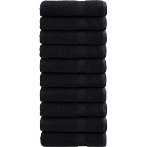 vidaXL Премиум кърпи за ръце SOLUND 10 бр черни 50x100 см 600 gsm (137427)